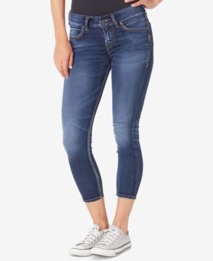 Silver Jeans Co. Cropped Skinny Indigo Wash Jeans