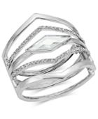 Inc International Concepts Multi-row Pointed Crystal Bangle Bracelet, Only At Macy's