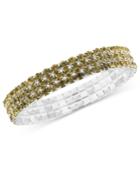2028 Bracelet, Silver-tone Colorado Crystal Stretch Bracelet