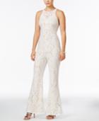 Material Girl Juniors' Lace Flare-leg Jumpsuit, Only At Macy's