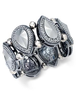 Style & Co. Hematite-tone Teardrop Stretch Bracelet, Only At Macy's