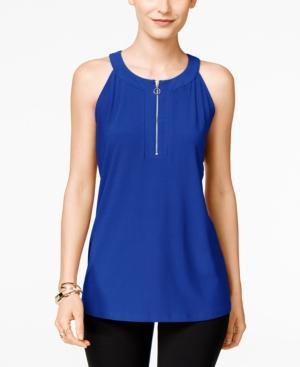 Inc International Concepts Front-zip Halter Top, Only At Macy's