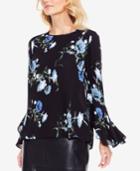Vince Camuto Printed Flare-sleeve Top