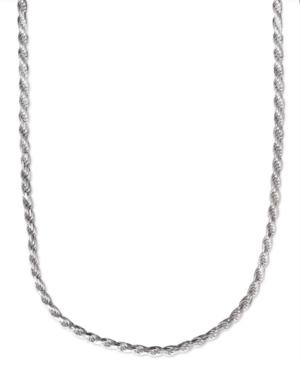 Men's Sterling Silver Necklace, 22 4-1/2mm Rope Chain