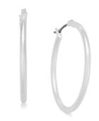 Charter Club Silver-tone Large Tube Hoop Earrings, Only At Macy's