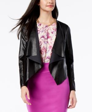 Thalia Sodi Faux-leather Lace-back Moto Jacket, Created For Macy's