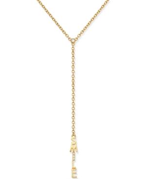 Kate Spade New York Gold-tone Crystal Smile Lariat Necklace