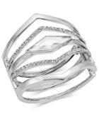 Inc International Concepts Multi-row Pointed Crystal Bangle Bracelet, Created For Macy's