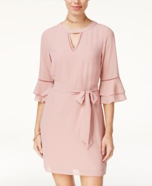 Bcx Juniors' Crochet Ruffle-sleeve Dress