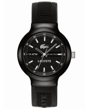 Lacoste L!ve Watch, Men's Borneo Black Silicone Strap 44mm 2010657