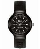Lacoste L!ve Watch, Men's Borneo Black Silicone Strap 44mm 2010657