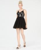 Blondie Nites Juniors' Sequin Fit & Flare Dress