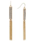 Thalia Sodi Gold-tone Pave Bar & Chain Tassel Drop Earrings, Only At Macy's