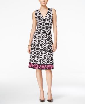 Inc International Concepts Petite Printed Wrap Dress, Only At Macy's