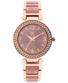 Inc International Concepts Women's Pink Acrylic & Rose Gold-tone Bracelet Watch 36mm In018rgbl, Only At Macy's