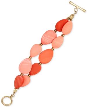 Kenneth Cole New York Gold-tone Layer Pink Shell-inspired Bracelet
