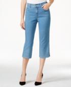 Nydj Petite Ariel Cropped Embellished Button Jeans