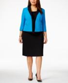Tahari Asl Plus Size Jacket Skirt Suit