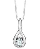 Sirena Diamond Twist Pendant Necklace In 14k Gold Or White Gold (1/5 Ct. T.w.)