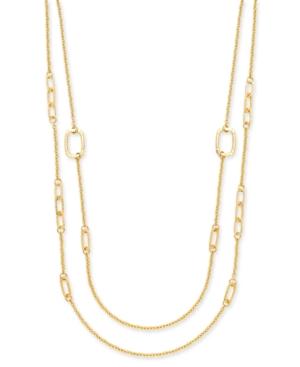 Charter Club Gold-tone Two-row Linked Long Necklace, Only At Macy's
