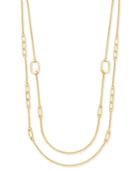 Charter Club Gold-tone Two-row Linked Long Necklace, Only At Macy's
