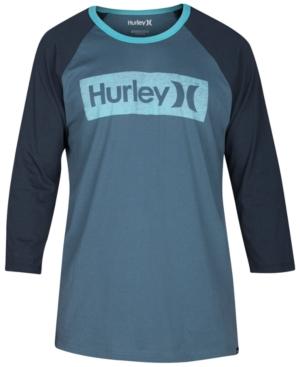 Hurley Men's One And Only Premium Graphic-print Logo Raglan-sleeve T-shirt