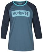 Hurley Men's One And Only Premium Graphic-print Logo Raglan-sleeve T-shirt