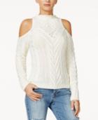American Rag Cold-shoulder Cable-knit Sweater, Only At Macy's