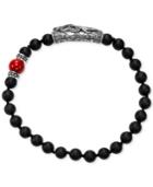 Scott Kay Men's Multi-gemstone Bead Bracelet With Sterling Silver Accents