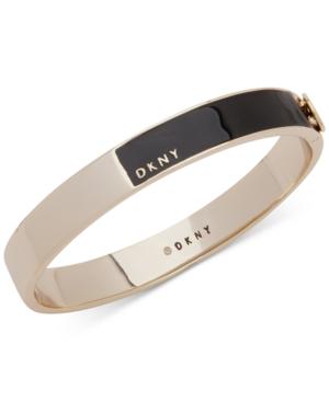 Dkny Gold-tone & Colored Plastic Bangle Bracelet, Created For Macy's