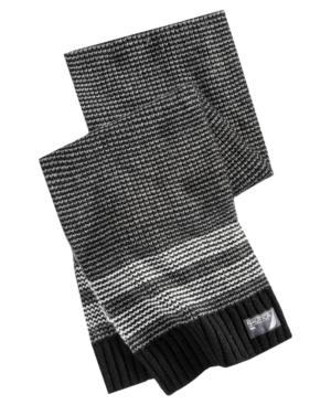 Nautica Men's Tuck Stitch Striped Scarf