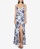 Fame And Partners Floral-print Maxi Wrap Dress