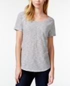 Maison Jules Striped Raglan T-shirt, Only At Macy's