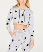 Material Girl Active Juniors' Star Cropped Sweatshirt Hoodie, Created For Macy's