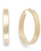 Bold Hoop Earrings In 10k Gold, 25mm