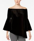 Ny Collection Velvet Off-the-shoulder Top