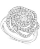 Wrapped In Love Diamond Ring, 14k White Gold Diamond Pave Knot Ring (1 Ct. T.w.), Created For Macy's
