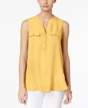 Charter Club Petite Split-neck Utility Top, Created For Macy's