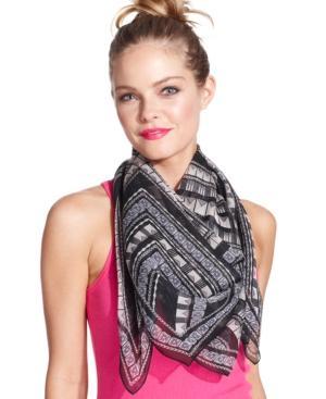 Bcbg Max Azria Stud Maze Silk Square Scarf