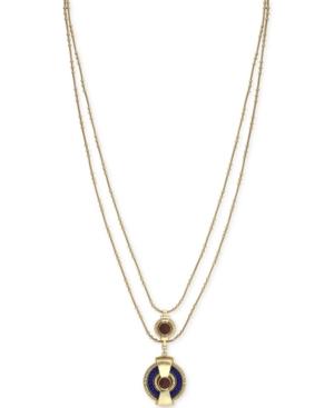 Vince Camuto Gold-tone Double-layer Pendant Necklace