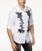Anna Sui X Inc International Concepts Men's Floral Embroidered Utility Shirt, Created For Macy's