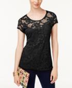 Inc International Concepts Petite Lace Top, Created For Macy's