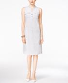 Alfani Faux-suede Henley Shift Dress, Only At Macy's