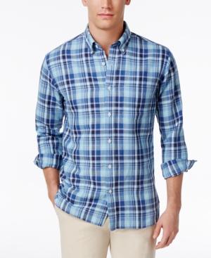 Brooks Brothers Red Fleece Men's Gilmore Linen-blend Plaid Shirt