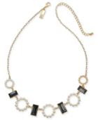 I.n.c. Gold-tone Stone & Imitation Pearl Statement Necklace, 18 + 3 Extender, Created For Macy's