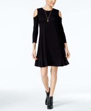 Style & Co Petite Cold-shoulder Dress, Created For Macy's