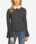 Cece Cotton Embellished Layered-look Sweater