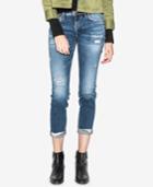 Silver Jeans Co. Sam Ripped Cuffed Skinny Jeans