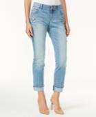 Inc International Concepts Rhinestone-studded Cuffed Slim Jeans, Only At Macy's