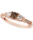 Le Vian Chocolatier Diamond Trinity-style Ring (5/8 Ct. T.w.) In 14k Rose Gold